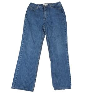 Coldwater Creek High Rise Straight Leg Blue Denim Jeans Women's Size 12 NEW